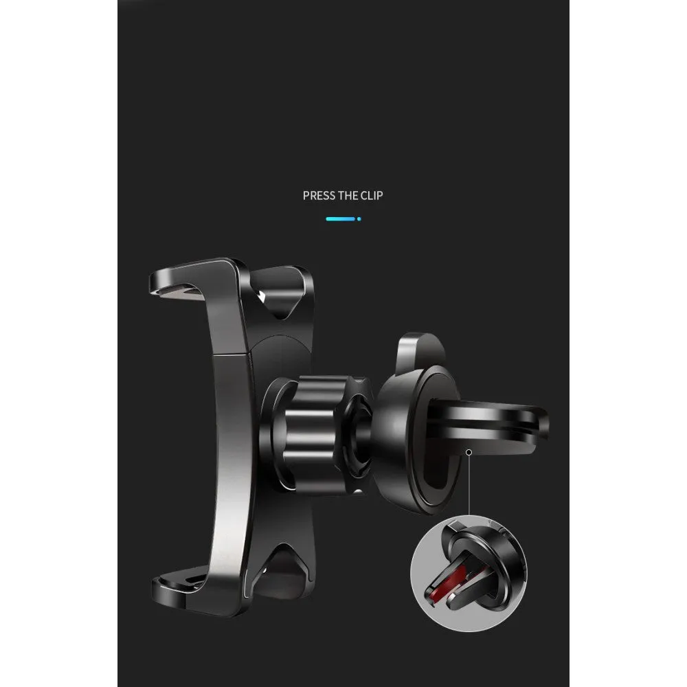 3 in 1 Car GPS Smartphone Holder: Dashboard / Visor Clamp   AC Grid Clip for Huawei P Smart - Black