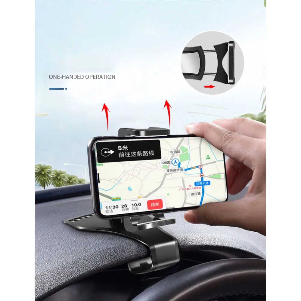 3 in 1 Car GPS Smartphone Holder: Dashboard / Visor Clamp   AC Grid Clip for Huawei P Smart - Black