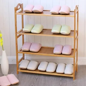 4-Tier Bamboo Shelf Rack