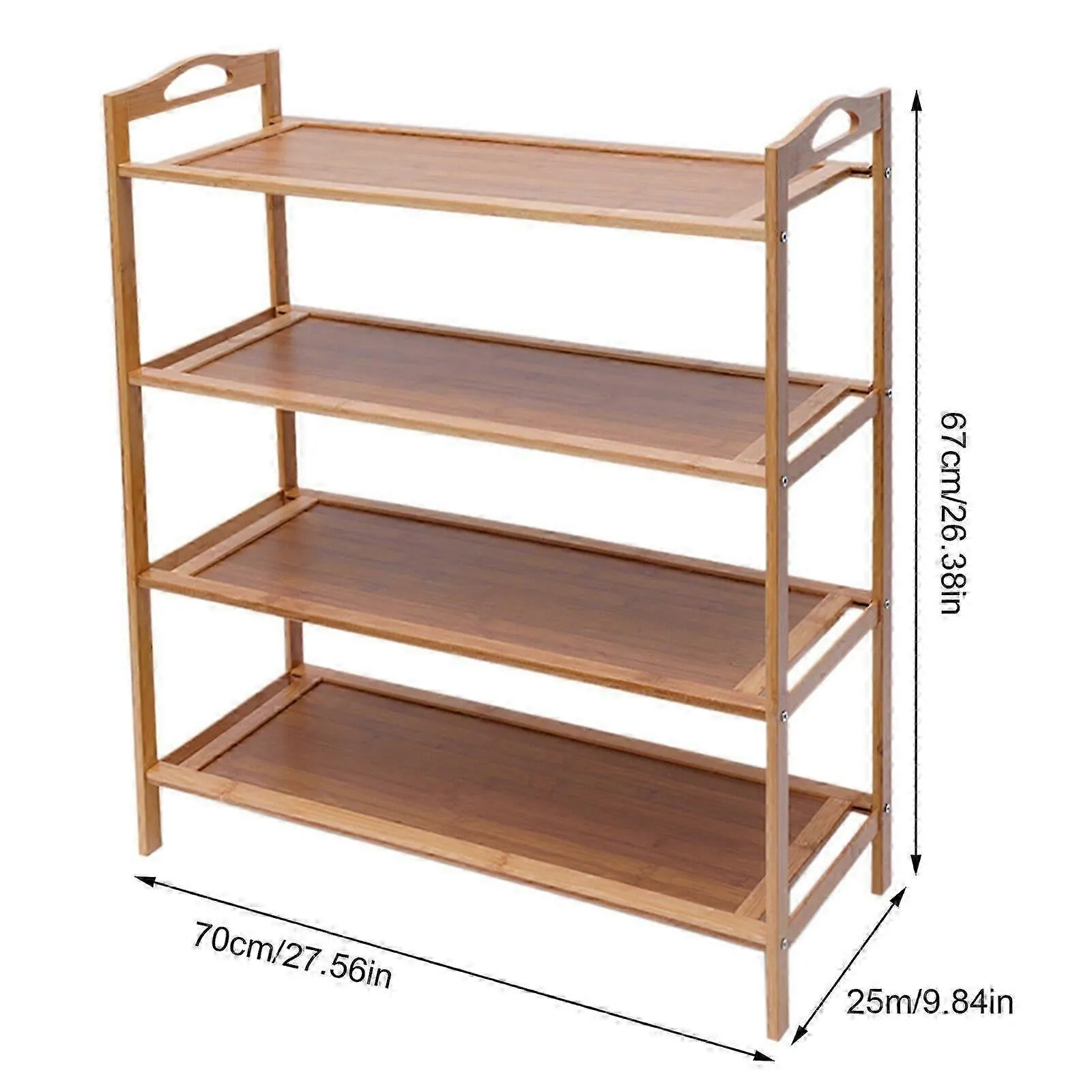 4-Tier Bamboo Shelf Rack