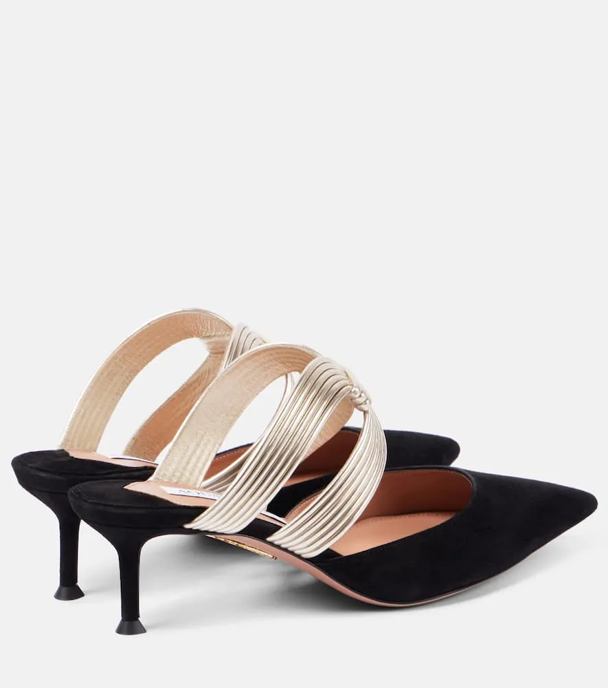 Aquazzura Esencia 50 suede mules