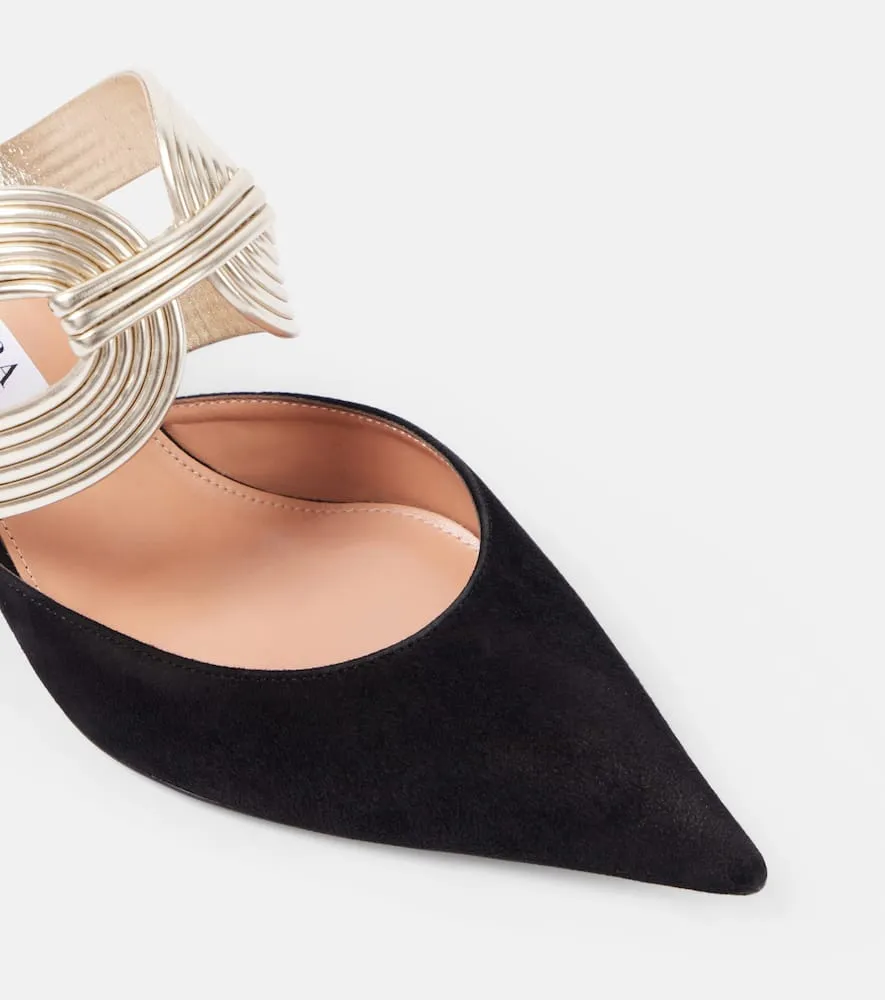Aquazzura Esencia 50 suede mules