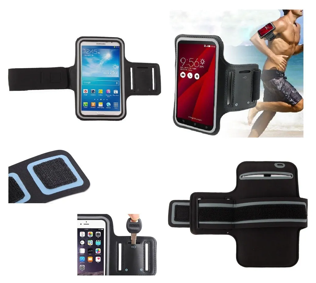 Armband Professional Cover Neoprene Waterproof Wraparound Sport with Buckle for Vodafone Smart V10 (2019) - Black