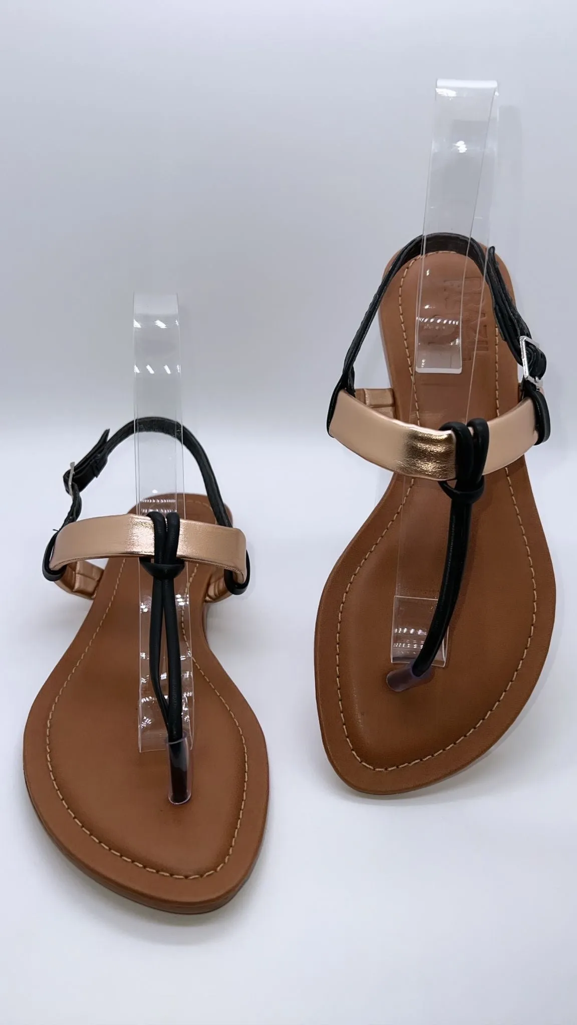Bfb Shoes - Flat Sandals Black/Rose Gold