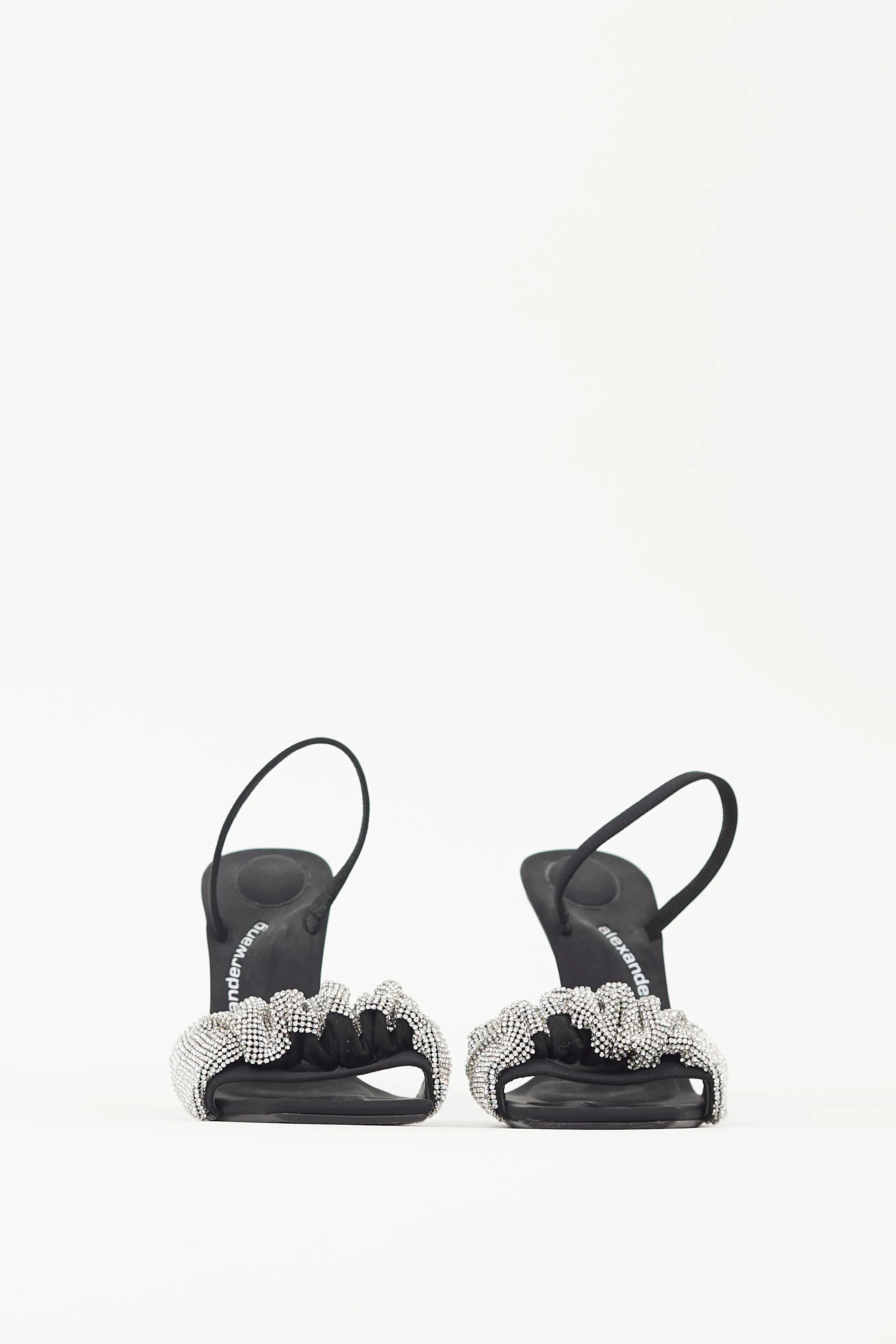 Black & Silver Julie Crystal Sandal