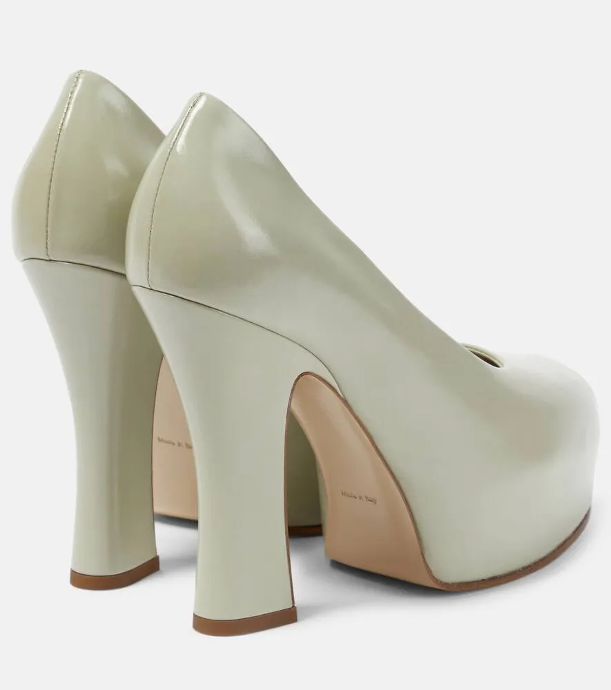 Burberry 130 leather platform pumps