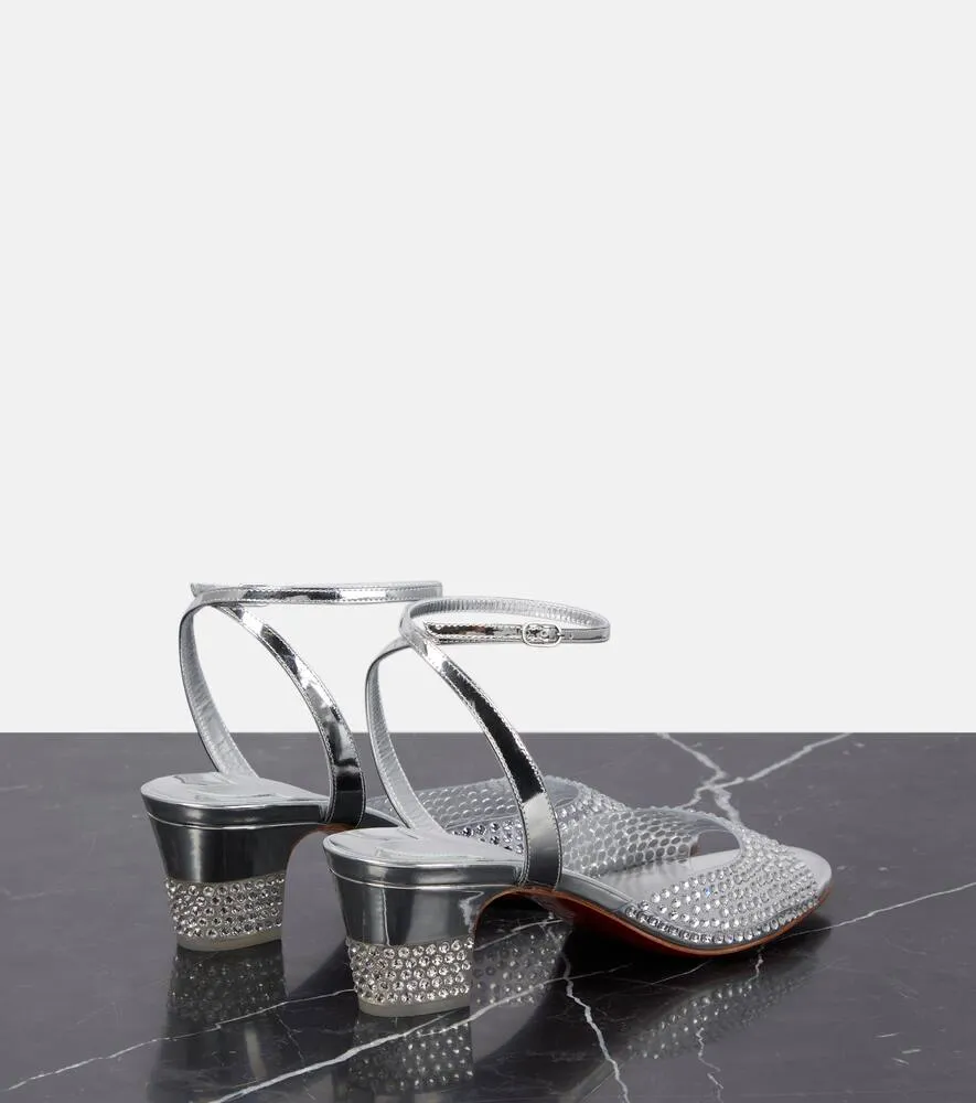 Christian Louboutin Cassandrissima embellished PVC sandals