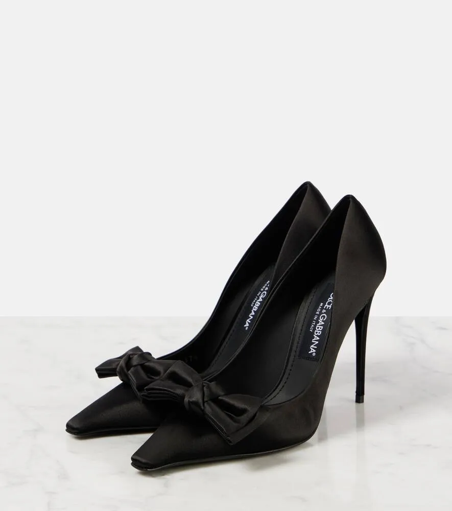 Dolce&Gabbana Bow-detail satin pumps