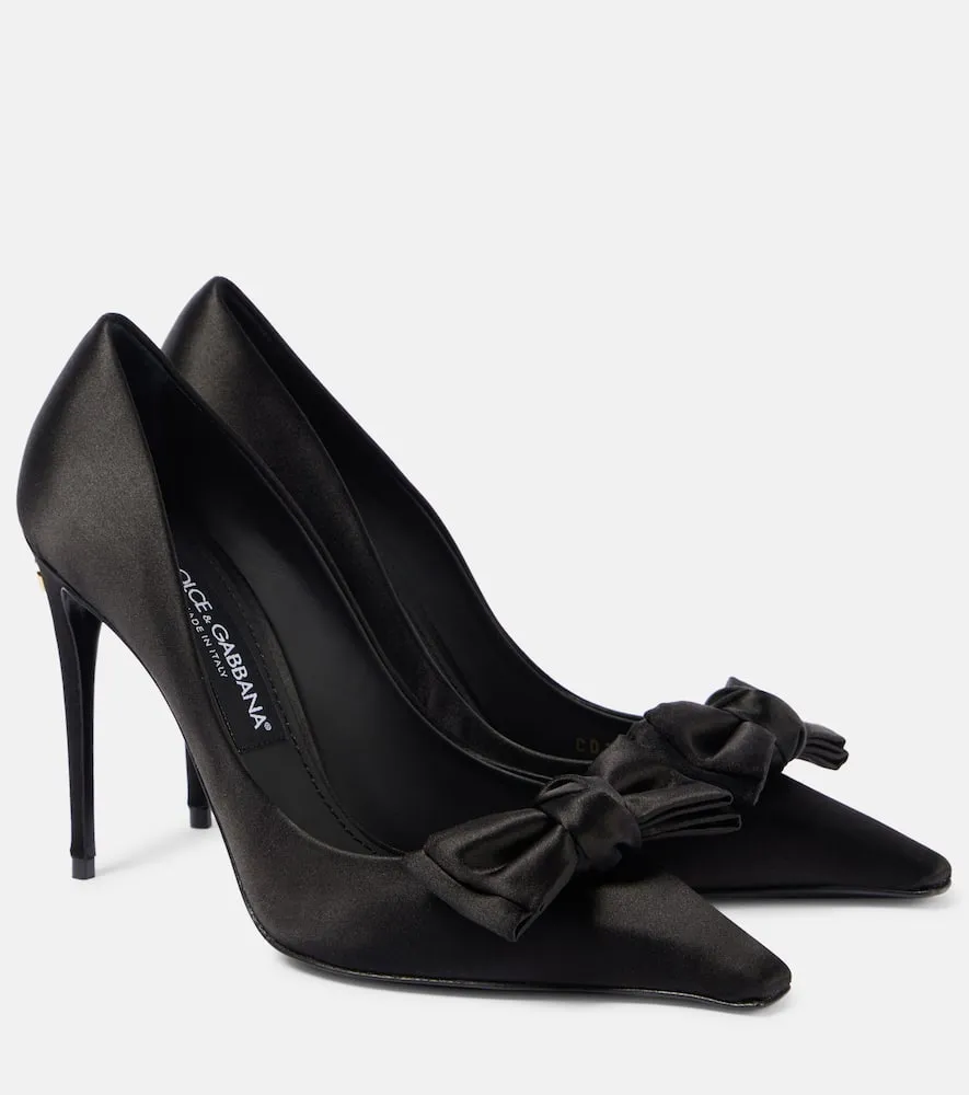 Dolce&Gabbana Bow-detail satin pumps