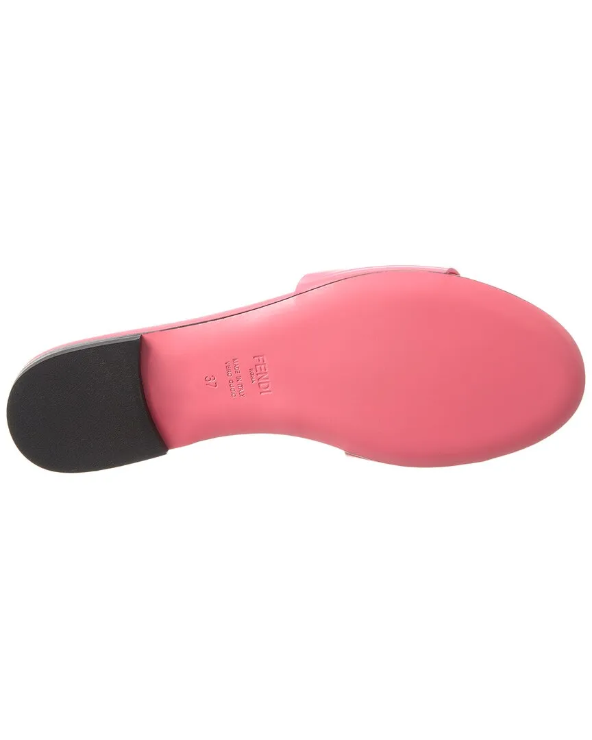 FENDI FF Baguette Logo Leather Sandal