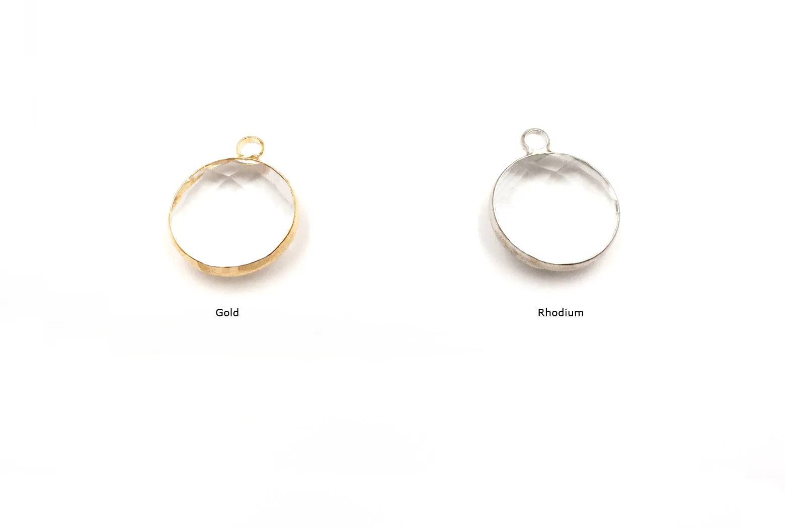 MP3588 Round  Crystal Charm/Pendant