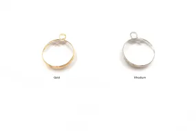 MP3588 Round  Crystal Charm/Pendant