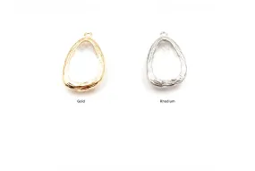 MP3597  Bezel Crystal Charm/Pendant