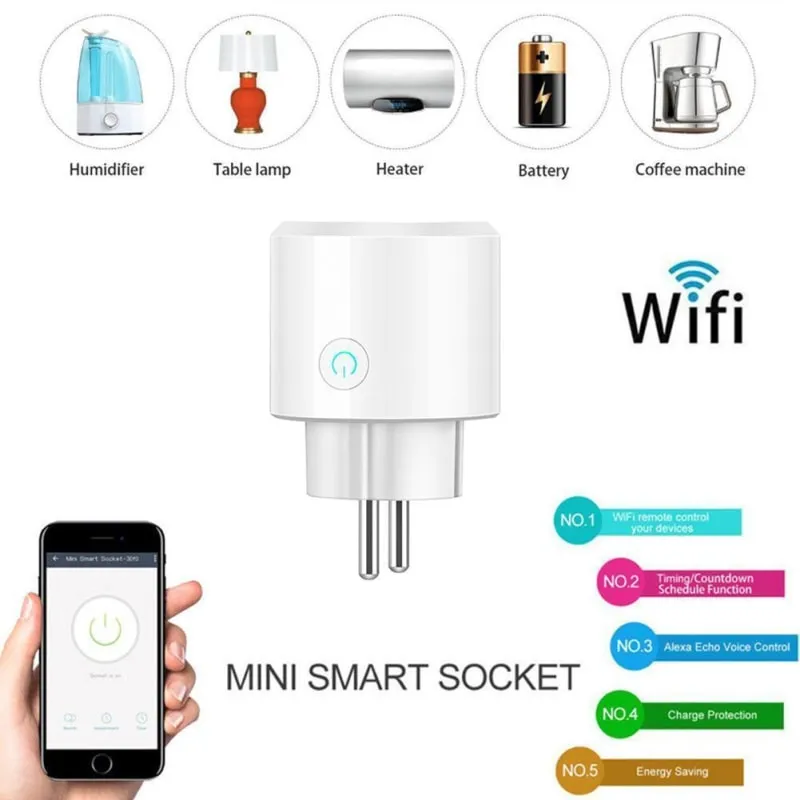 Smart Home Plug (Alexa & Google Assist Compatible)